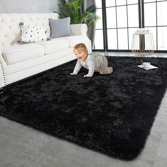 NEW Super Soft Shaggy Rugs Fluffy Carpets, 4x5.9 Feet, Indoor