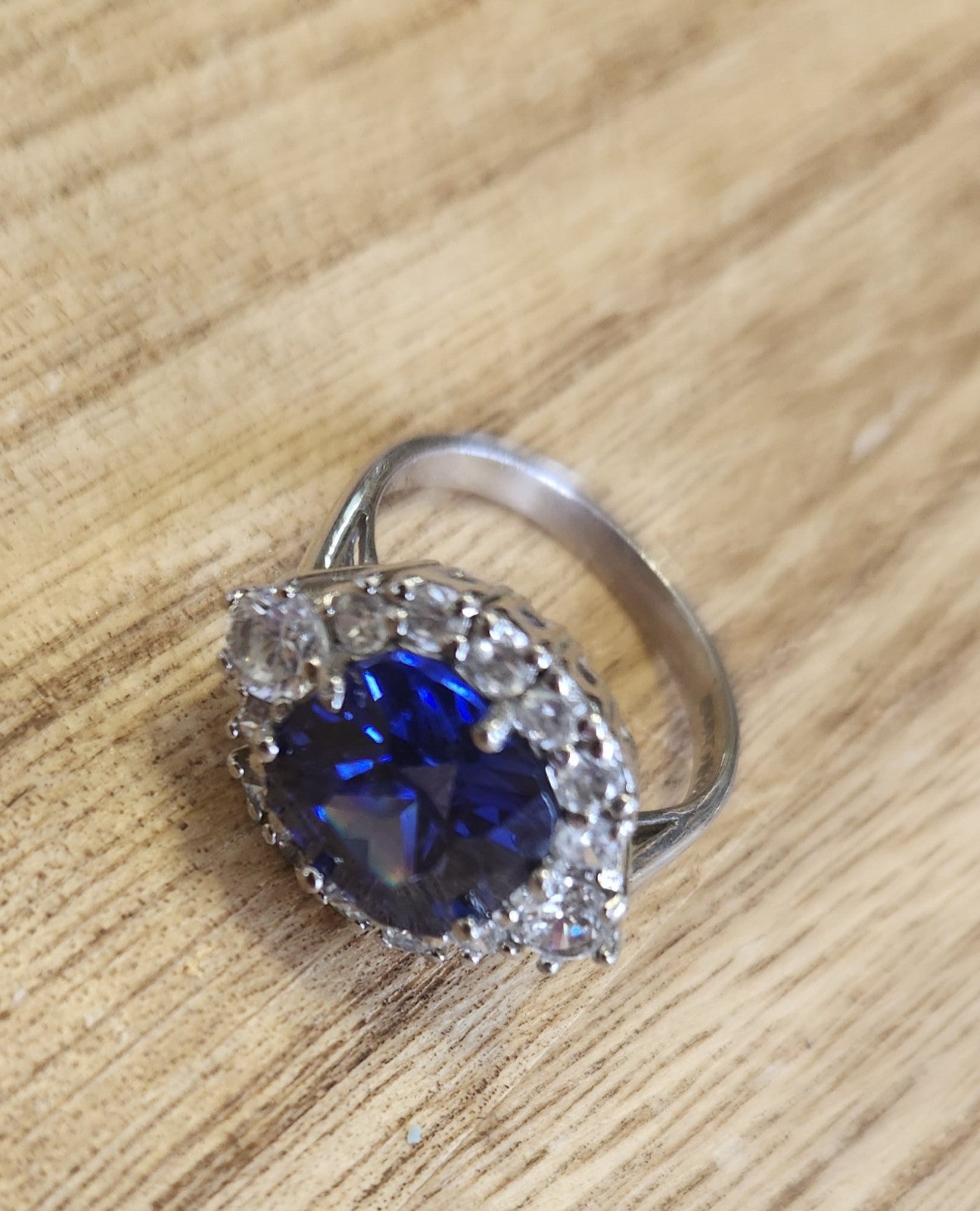 Lab Created blue sapphire and sterling silver!