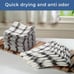 Set of 24 Kitchen Towels Dish Cloths 100% Cotton 12x12 Brown Checkered Pattern
