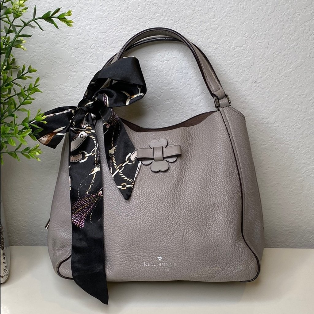 Kate Spade Talia Small Triple Compartment Satchel Shoulder Bag Soft Taupe