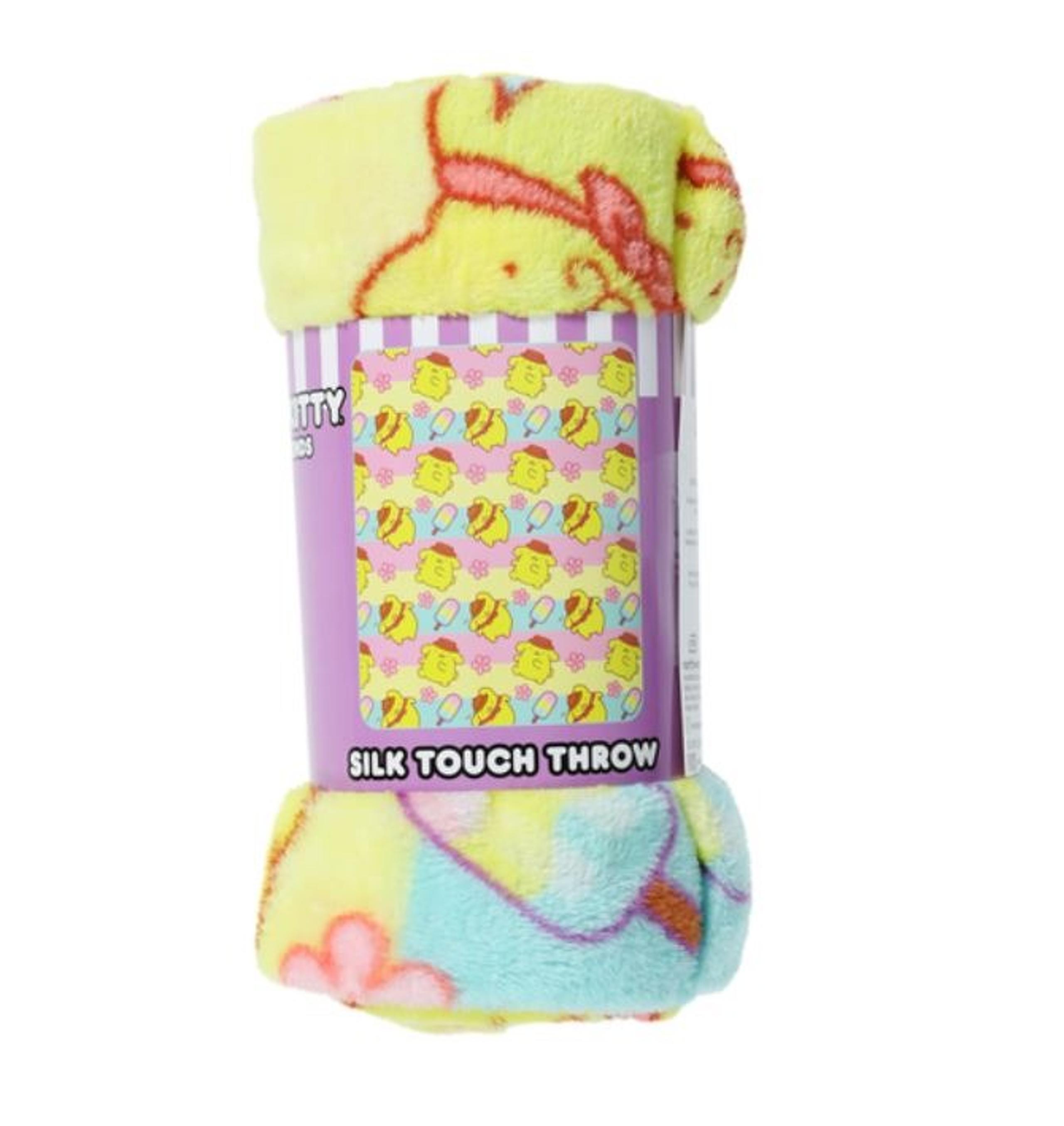 Sanrio Hello Kitty & Friends Pompompurin Plush Silk Touch Blanket 40" x 50"(NEW)