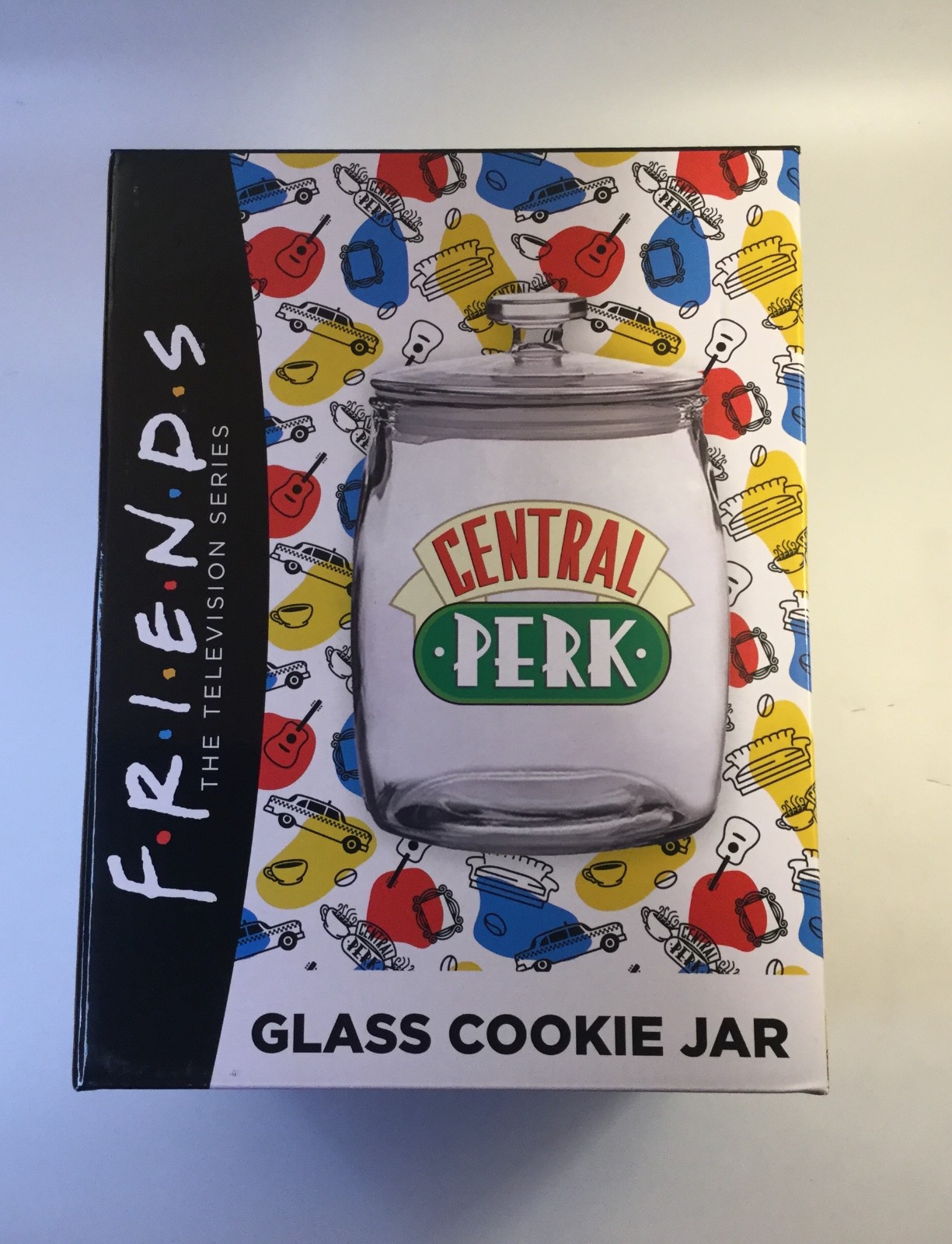Friends TV Show Central Perk Glass Cookie Jar Culturefly Exc Monica Chandler