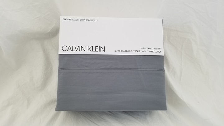 4 pc Calvin Klein 270 TC Dark Grey King Sheet Set NIP