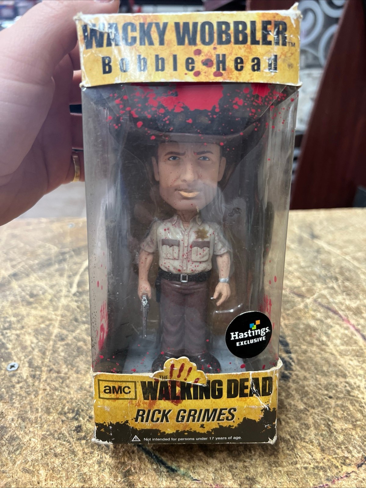 *RARE* Funko Wacky Wobbler: The Walking Dead Rick Grimes Hastings (Bloody)