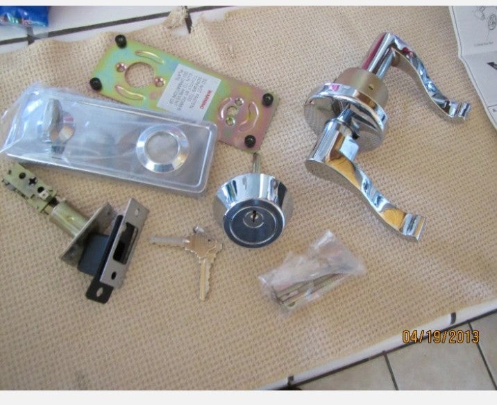 Cal Royal Interconnecting Door Lever Handle Locks with Dead Bolt & Keys New