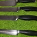 (6) Pcs Calphalon 8” CHEF, 8” Bread, 7” Santoku, 8 Slicer 6 Utility,steel. The