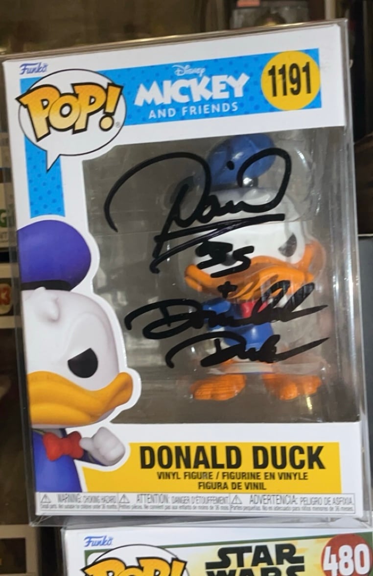 Autographed Funko Pop Donald Duck