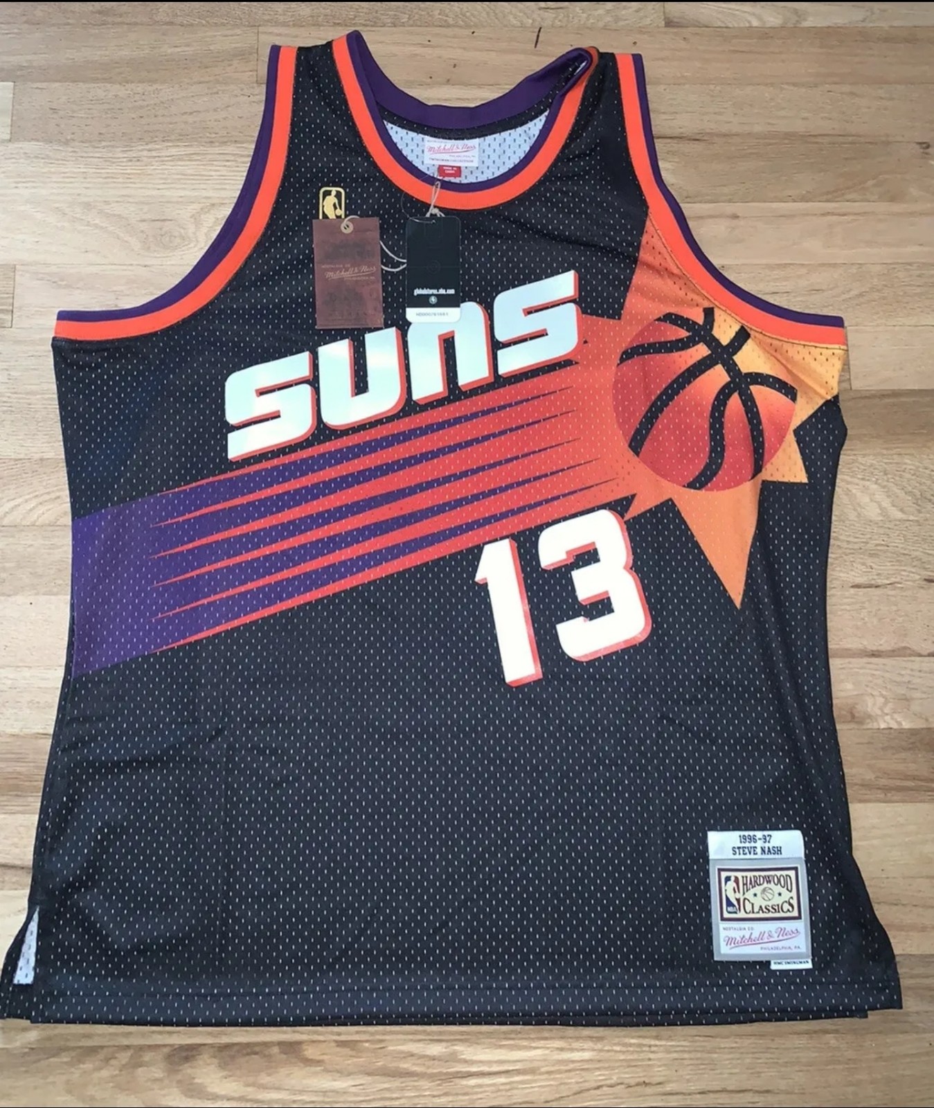 130 Mitchell & Ness Steve Nash PHOENIX SUNS 1996-97 Basketball Jersey XL
