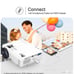 l HI-04 Mini Projector Outdoor Movie Projector with 100Inch Projector Screen, 10