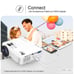 l HI-04 Mini Projector Outdoor Movie Projector with 100Inch Projector Screen, 10