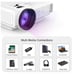 l HI-04 Mini Projector Outdoor Movie Projector with 100Inch Projector Screen, 10