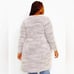 Lane Bryant White/Gray Marled Eyelash Duster Cardigan Sweater, Size 22/24