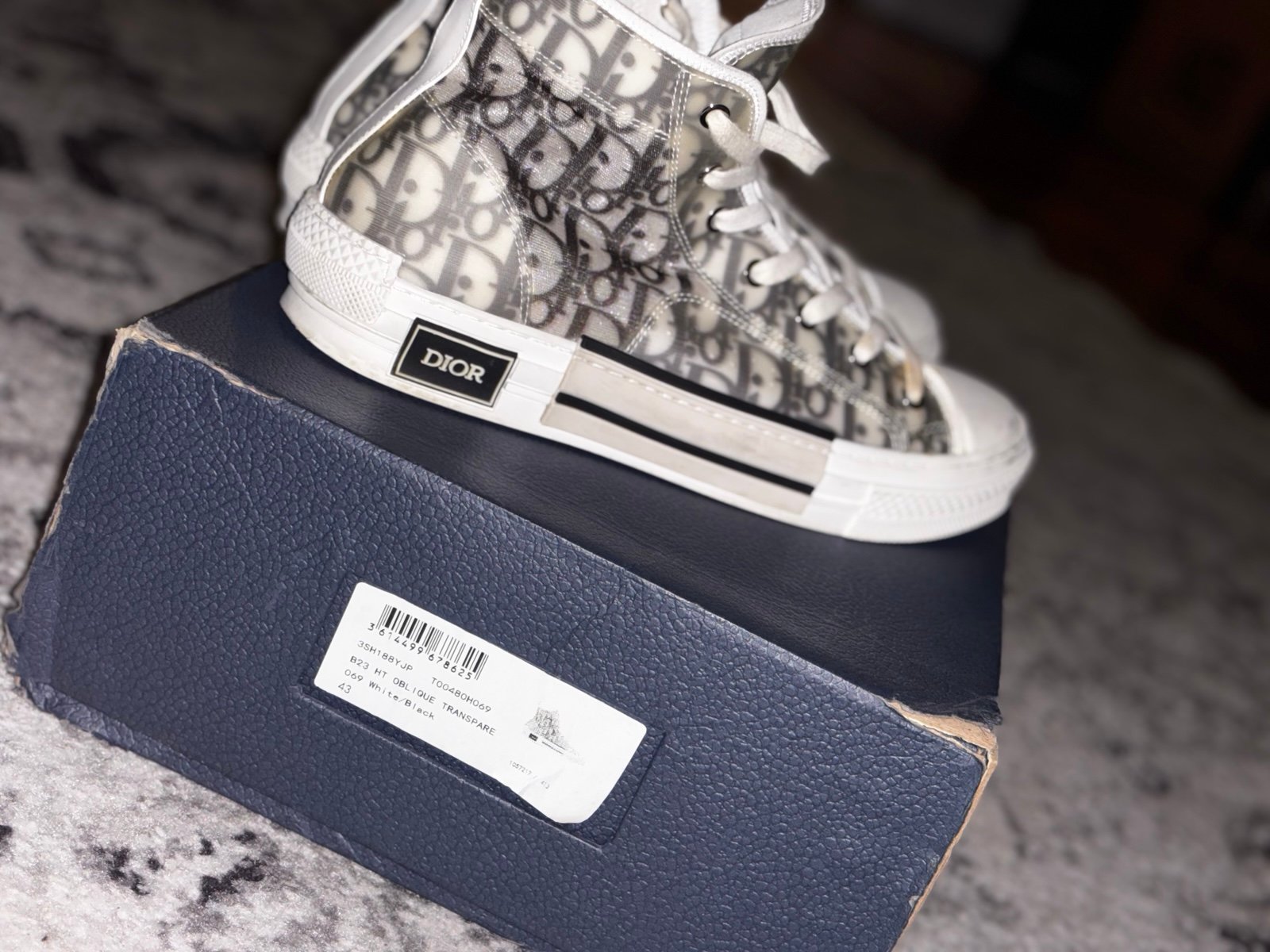 Christian Dior B23 Oblique Sneakers Men Size 43/US10