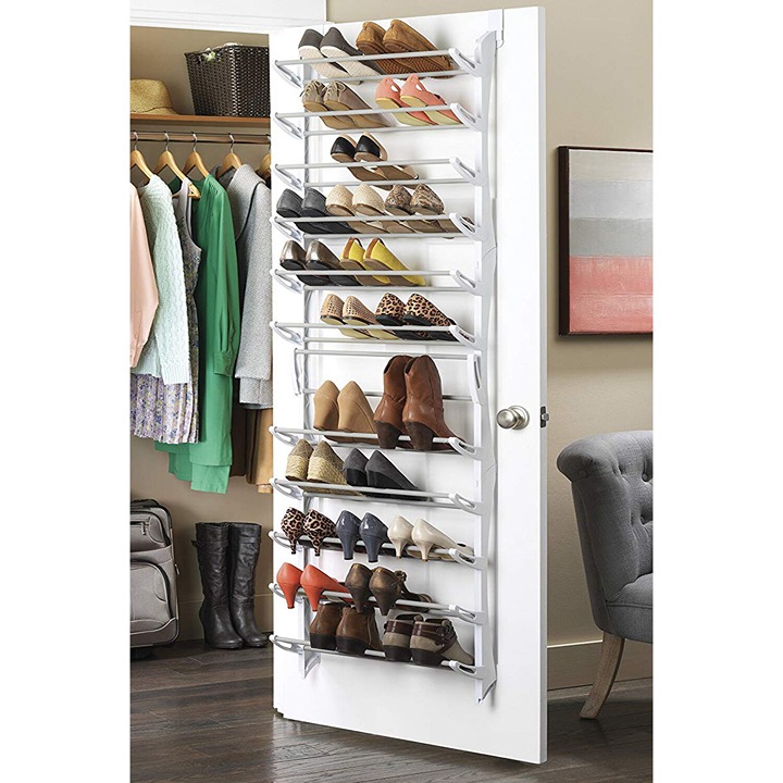 Hanging Shoes Organizer Over The Door for 36 Pairs Shoe Rack Closet Space Saving