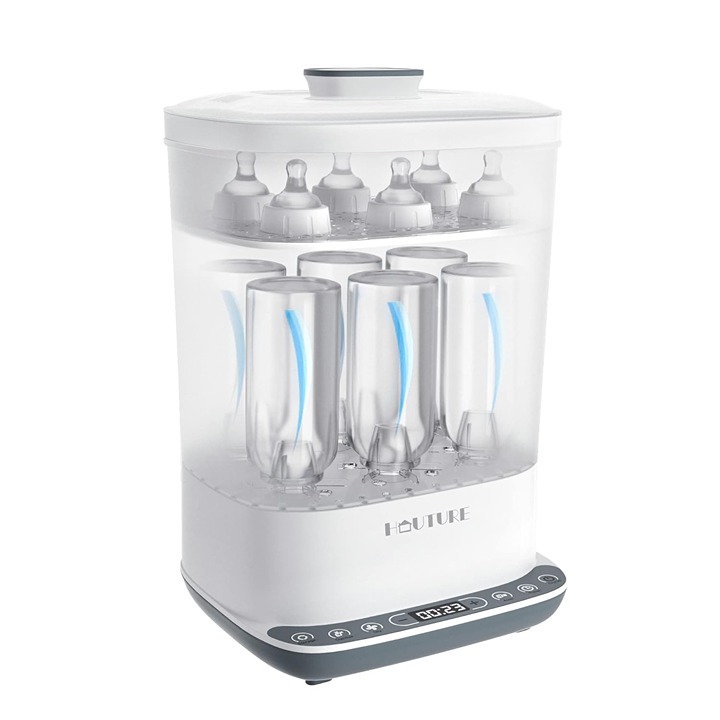 Baby Bottle Sterilizer, 6-in-1 HAUTURE Bottle Sterilizer and Dryer, Electric Ste