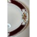 VTG Homer Laughlin Majestic Oval Serving Platter Floral W/Gold & Burgundy Trim
