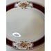 VTG Homer Laughlin Majestic Oval Serving Platter Floral W/Gold & Burgundy Trim