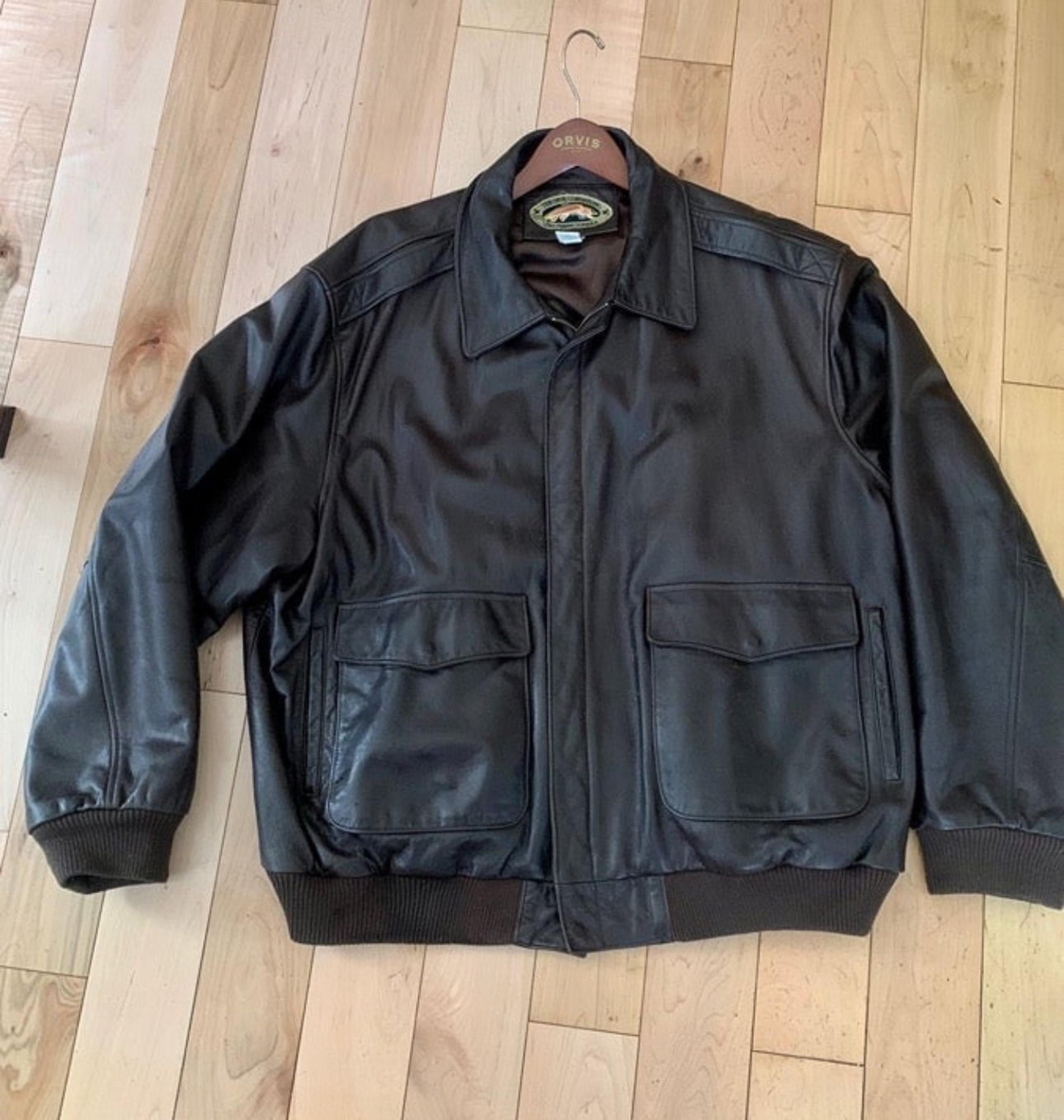 Orvis men’s Leather Jacket 2xl