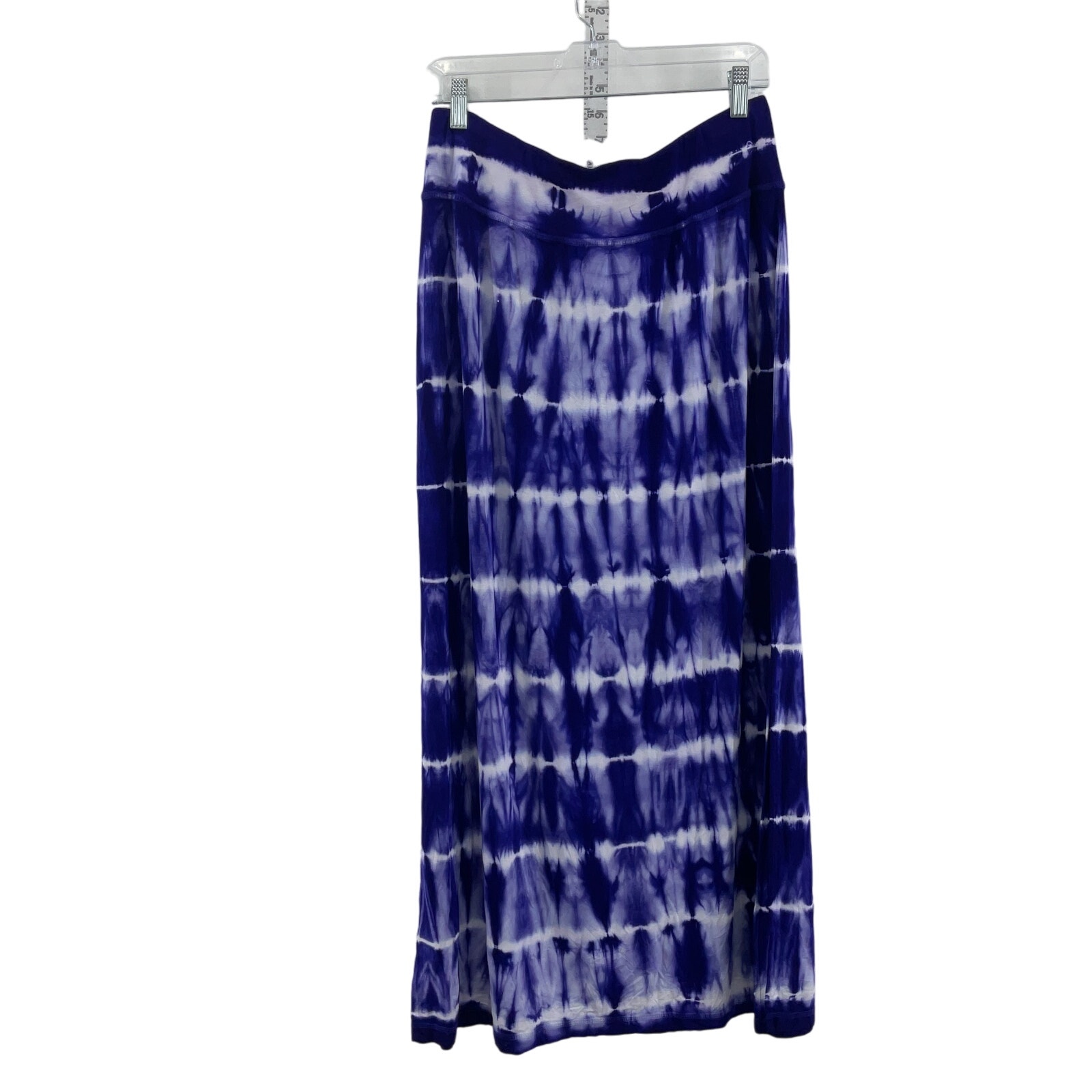 Zenergy by Chico's Blue Indigo Tie Dye Womens Rayon A-Line Long Skirt S New