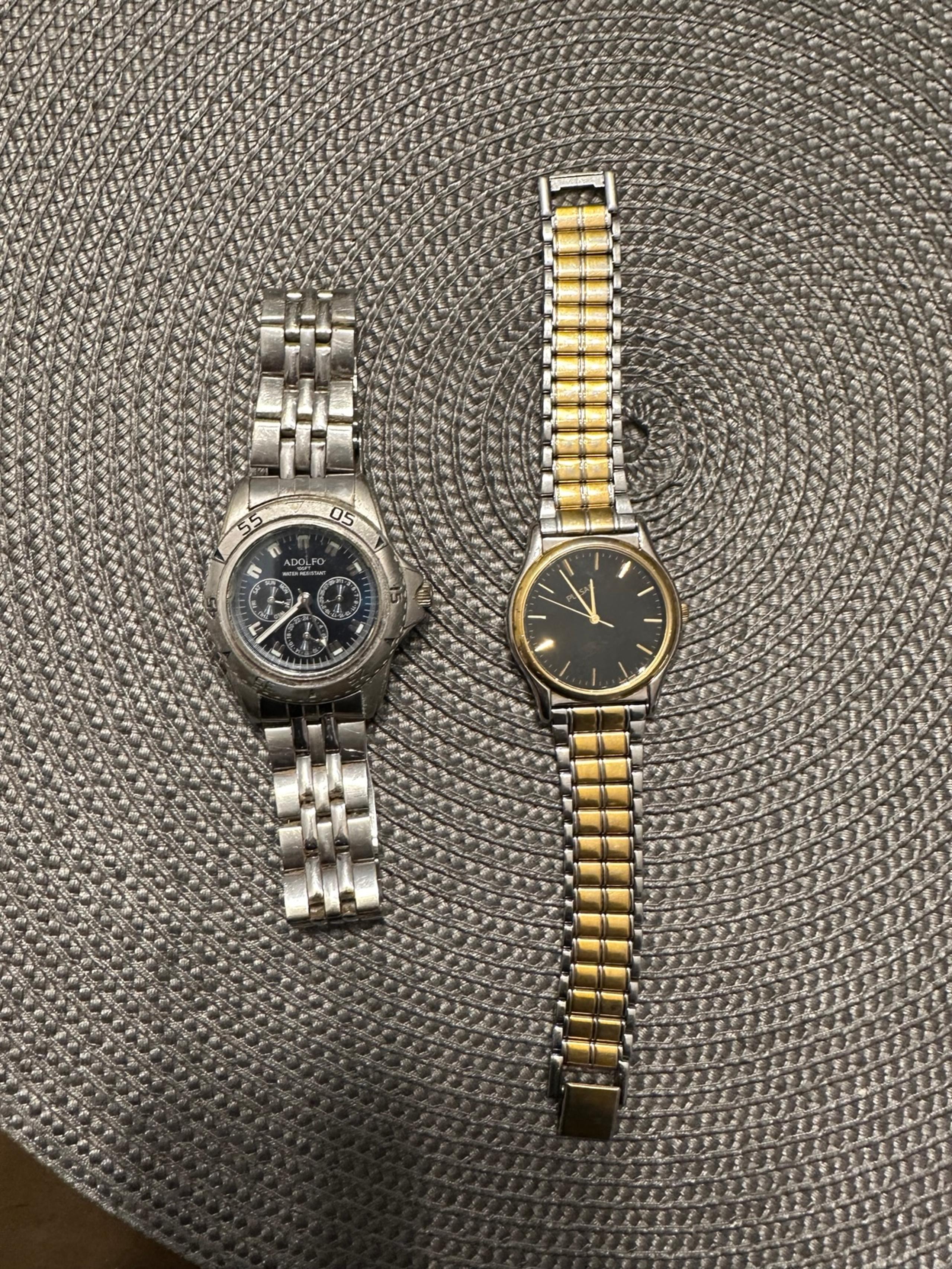Men’s Pulsar and Adolfo Watch Set of 2