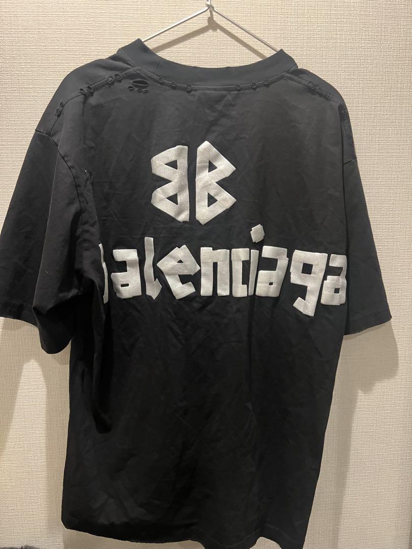 24AW new/BALENCIAGA テープロゴTシャツ T-Shirt Black 24AW【New】BALENCIAGA New Tape Type Logo T-shirt