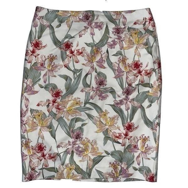 Ann Taylor Factory floral pencil skirt 8 NWT