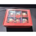 Vtg Kugel Style Peach Color Crackle Glass Christmas Ornaments 3” Balls Box of 6