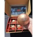 Vtg Kugel Style Peach Color Crackle Glass Christmas Ornaments 3” Balls Box of 6