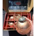 Vtg Kugel Style Peach Color Crackle Glass Christmas Ornaments 3” Balls Box of 6