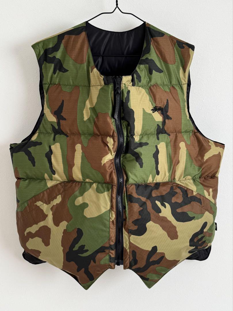 STUSSY Crescent Down Works Down Vest Camo NBNW Camouflage Black