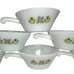 Vintage Anchor Hocking Fire King Green Meadow Soup Bowls Handle Casserole Lot