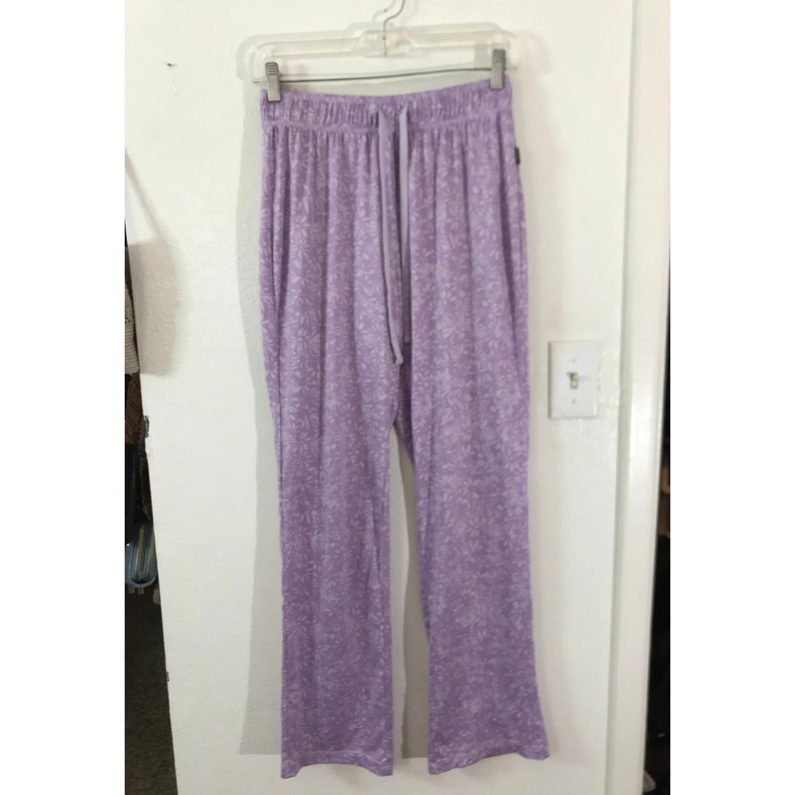 Eddie Bauer purple floral flower print pajama sleep pants