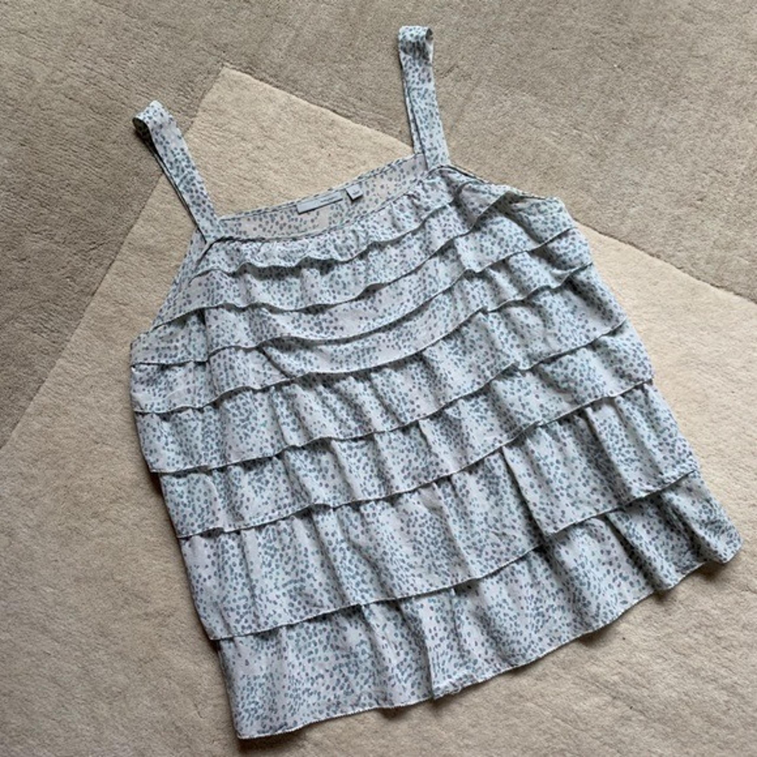 Halogen Silk Dotted Layer Tiered Ruffle