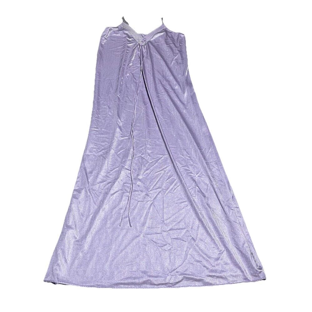 Vintage Sentiments Nightgown Womens Small Purple Long Coquette Spaghetti Strap