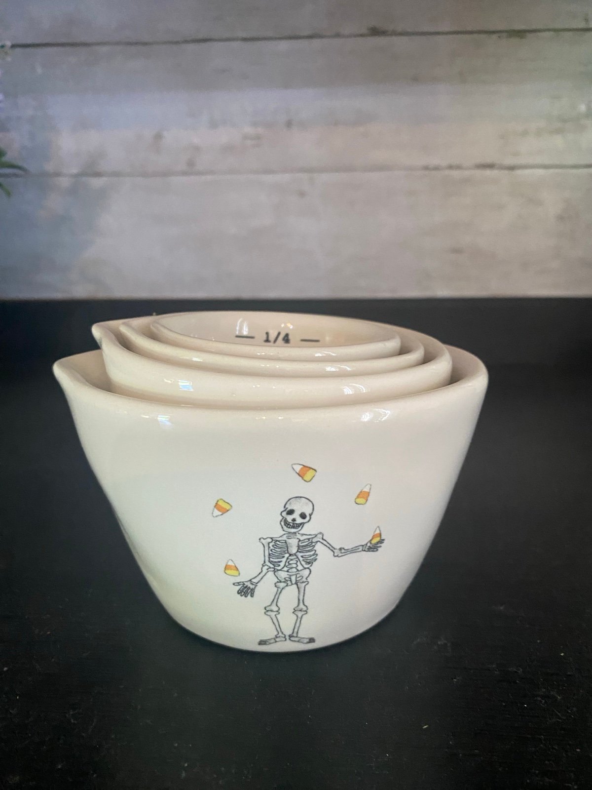 Rae Dunn skeleton measuring cups