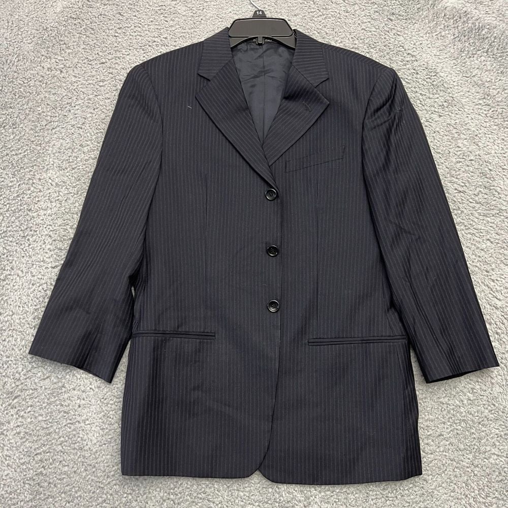 Armani Collezioni Sport Coat Mens 46R Neiman Marcus Suit Jacket Navy Blue Wool