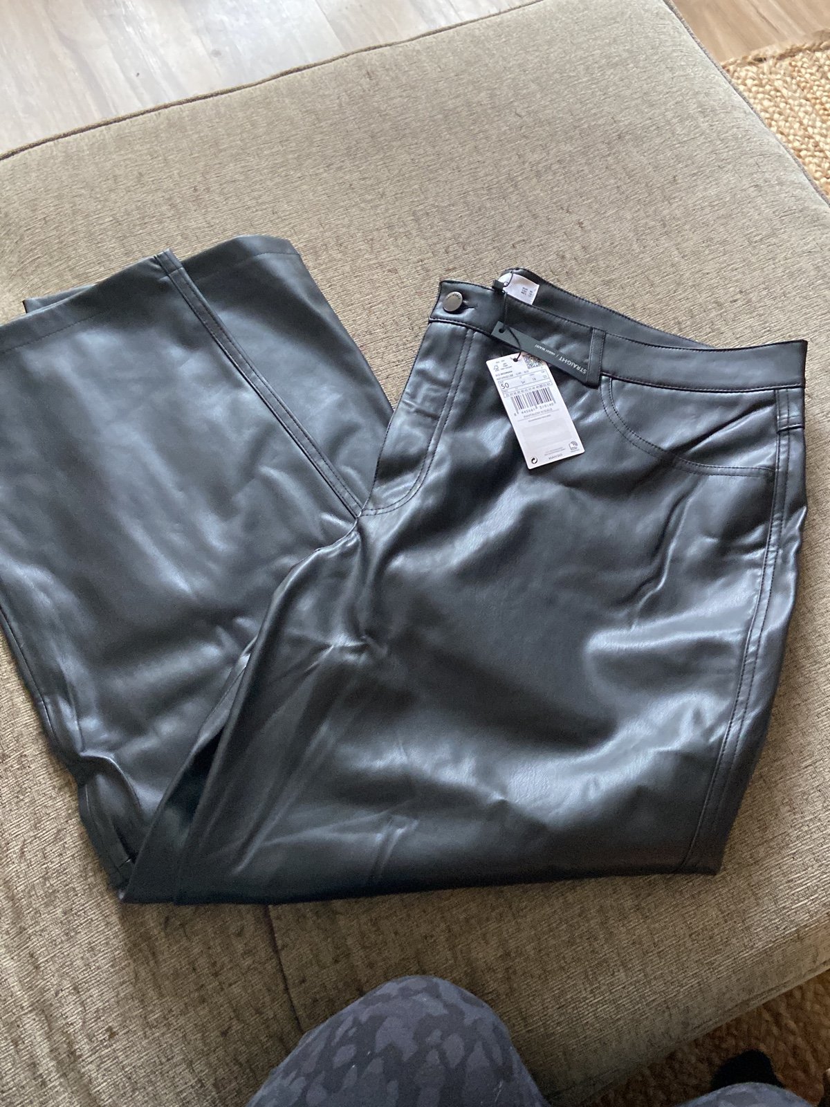 Mango faux leather pants