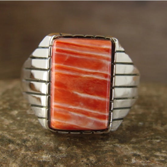 Sterling Silver Spiny Oyster Ring - Size 13