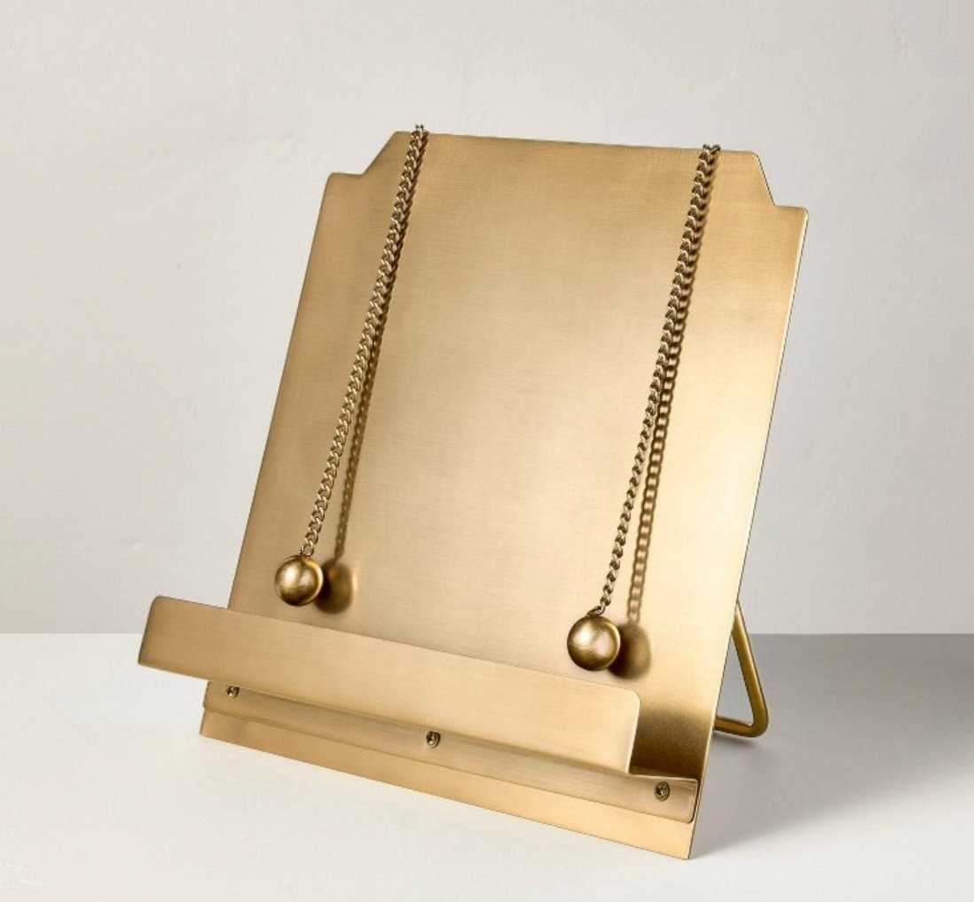BRAND✨NEW✨HEARTH & HAND WITH MAGNOLIA BRASS COOKBOOK HOLDER WITH WEIGHTED CHAINS