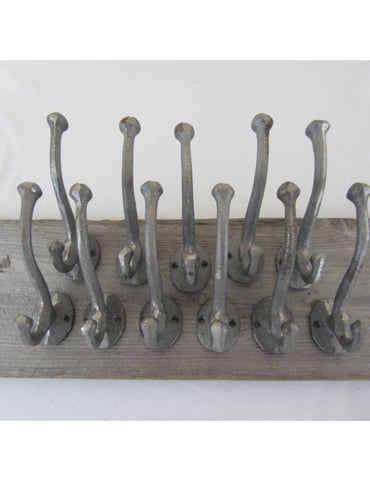 10 Cast Iron Hooks Coat Hat Wall Hook Hall Tree Hook 5 By 4