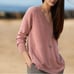 Poetry Cashmere V-Neck Sweater, Charcoal