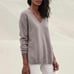 Poetry Cashmere V-Neck Sweater, Charcoal