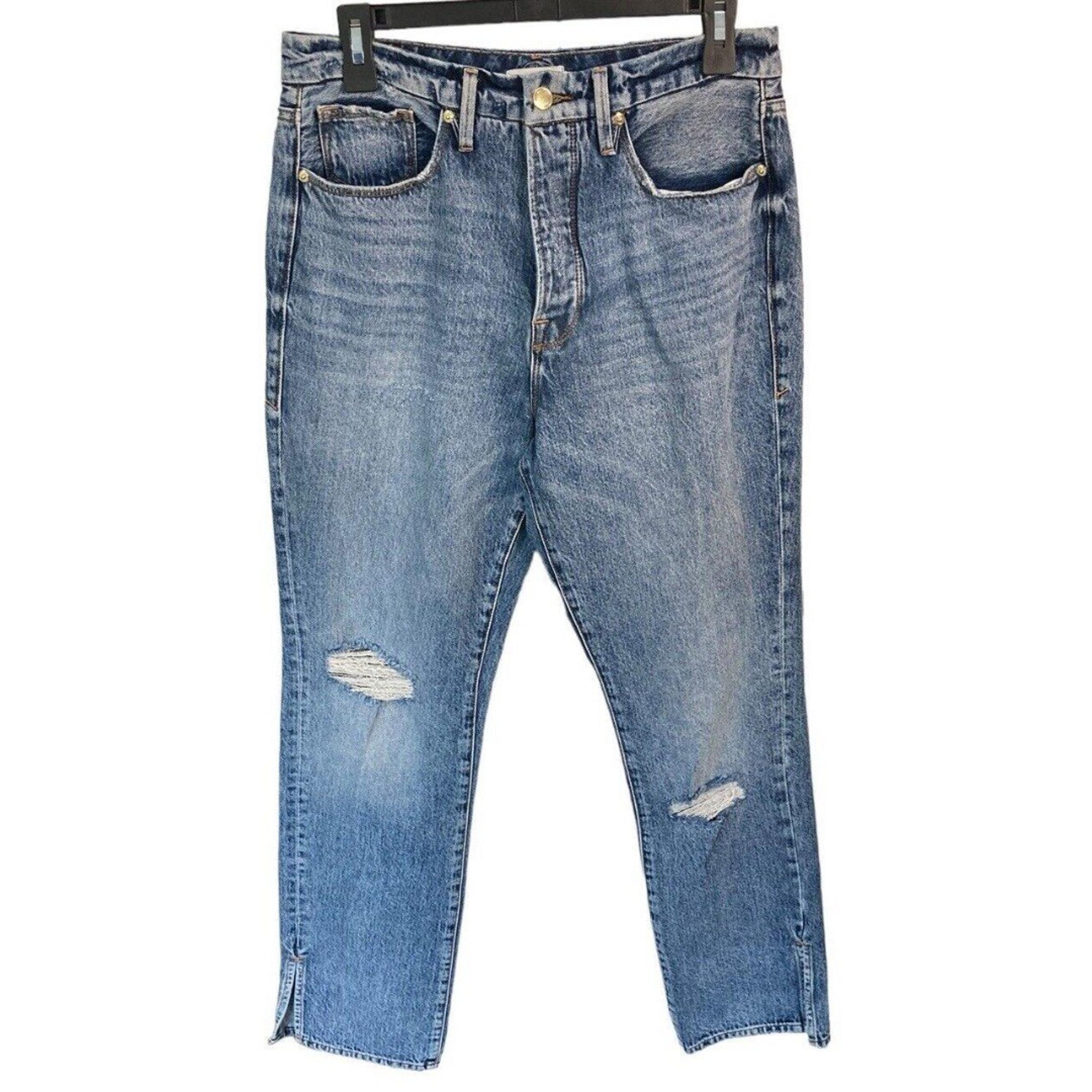 Good American Good Boy Boyfriend Jeans Distressed Size 6/28