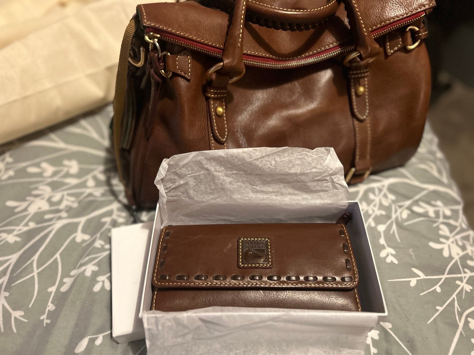 Dooney & Bourke Florentine Satchel in Chestnut. New. (528) Lovely gift.