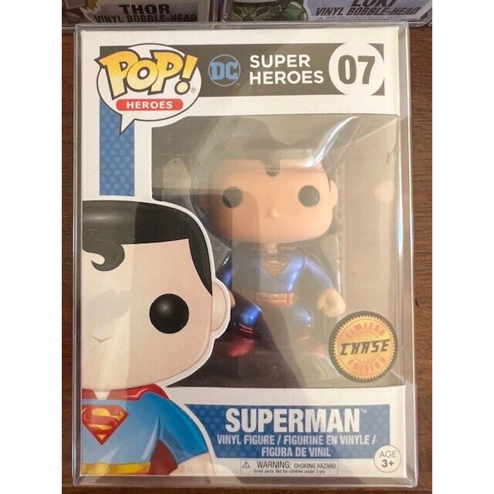 Funko Pop! DC Heroes: Superman (Metallic Chase) #07 *Extremely Rare* VAULTED