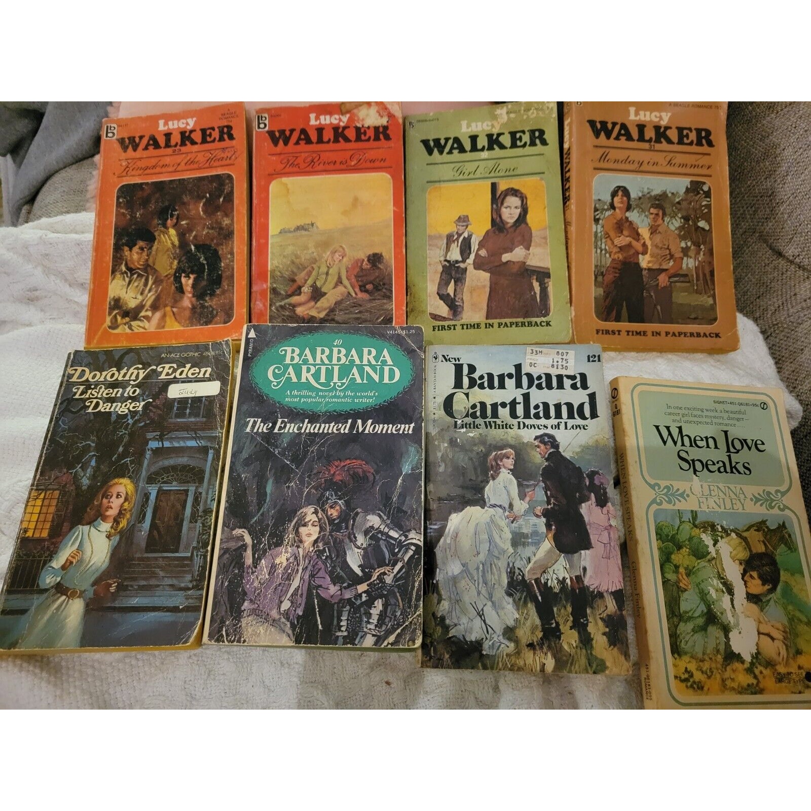 Large Lot Of Lucy Walker Vintage Romance Novels And More Some Green Edges