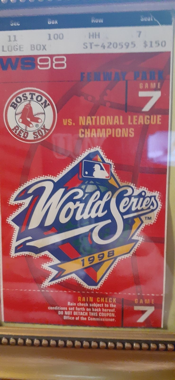 Unused world series tickets