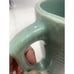 Vintage Monmouth USA Pottery Small Green Pitcher Rib Design