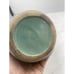 Vintage Monmouth USA Pottery Small Green Pitcher Rib Design