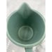 Vintage Monmouth USA Pottery Small Green Pitcher Rib Design